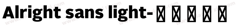 Alright sans light字体转换